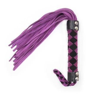 Флогер шкіра leather DS Fetish flogger Purple Black 38 cm - Інтернет-магазин спільних покупок ToGether
