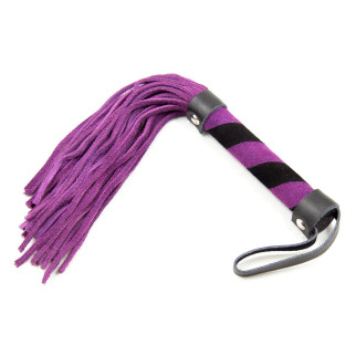 Флогер замшевий DS Fetish фіолетово-чорна 27 см - Інтернет-магазин спільних покупок ToGether