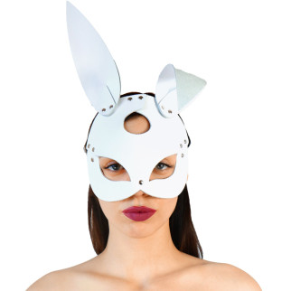 Шкіряна маска Зайчика Art of Sex - Bunny mask, колір Білий - Інтернет-магазин спільних покупок ToGether