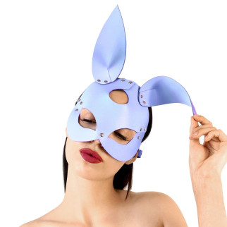 Шкіряна маска Зайчика Art of Sex - Bunny mask, колір Лавандовий - Інтернет-магазин спільних покупок ToGether