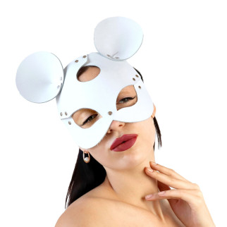 Шкіряна маска мишки Art of Sex - Mouse Mask, колір Білий - Інтернет-магазин спільних покупок ToGether