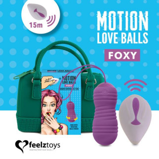Вагінальні кульки з перлинним масажем FeelzToys Motion Love Balls Foxy з пультом ДК, 7 режимів - Інтернет-магазин спільних покупок ToGether