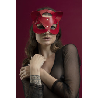 Маска кішечки Feral Feelings - Catwoman Mask, натуральна шкіра, червона - Інтернет-магазин спільних покупок ToGether