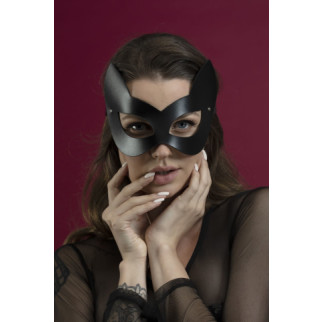 Маска кішечки Feral Feelings - Kitten Mask, натуральна шкіра, чорна - Інтернет-магазин спільних покупок ToGether