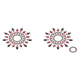 Пестіс з кристалів Petits Joujoux Gloria set of 2 - Black/Red, прикраса на груди - Інтернет-магазин спільних покупок ToGether