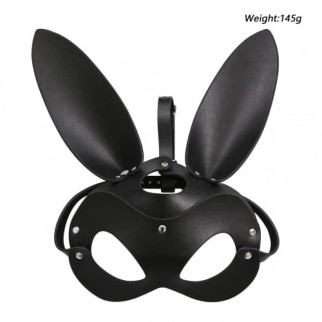 Маска з вушками кролика DS Fetish екокожа чорний - Інтернет-магазин спільних покупок ToGether