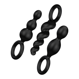 Набір анальних іграшок Satisfyer Plug black (set of 3) - Booty Call, макс. діаметр 3 см - Інтернет-магазин спільних покупок ToGether