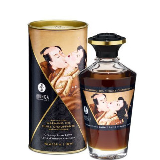 Розігрівальна олія Shunga Aphrodisiac Warming Oil – Creamy Love Latte (100 мл) без цукру, смачна - Інтернет-магазин спільних покупок ToGether