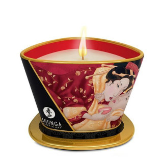 Масажна свічка Shunga Massage Candle – Sparkling Strawberry Wine (170 мл) з афродизіаками - Інтернет-магазин спільних покупок ToGether