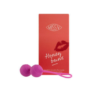 Вагінальні кульки рельєфні Honeybuns Pretty Violet Miss V, рожеві - Інтернет-магазин спільних покупок ToGether