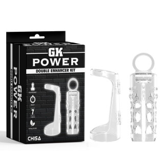 Насадка на пеніс Chisa Double Enhancer Kit-Clear-GK Power - Інтернет-магазин спільних покупок ToGether