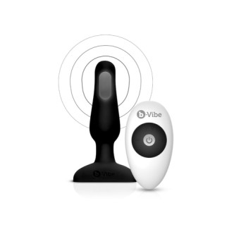 Анальна пробка з вібрацією та пультом B-Vibe Novice Plug, чорна - Інтернет-магазин спільних покупок ToGether