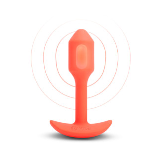 Анальна пробка з вібрацією розміру S B-Vibe Vibrating Snug Plug 1, помаранчева - Інтернет-магазин спільних покупок ToGether
