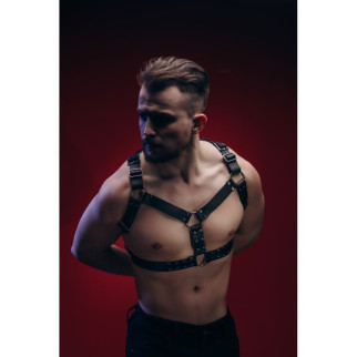 Портупея чоловіча One Size Р4 на груди, натуральна шкіра, чорна - Інтернет-магазин спільних покупок ToGether