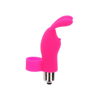 Вібратор на палець із кроликом TOY JOY рожевий, 10 х 2.6 см - Інтернет-магазин спільних покупок ToGether