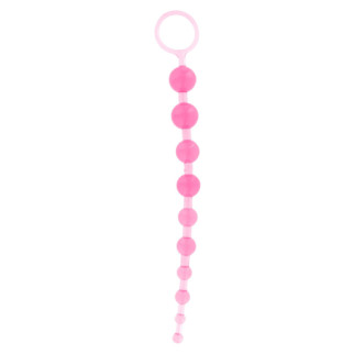 Анальний ланцюжок Toy Joy з кульками різного діаметру, рожевий, 25 см х 2 см - Інтернет-магазин спільних покупок ToGether