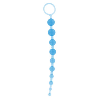 Анальний ланцюжок Toy Joy з кульками різного діаметру, блакитний, 25 см х 2 см - Інтернет-магазин спільних покупок ToGether