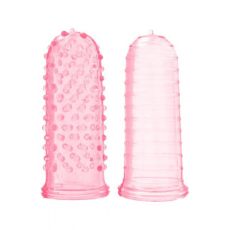 Набір рельєфних насадок на палець Sexy finger рожевий, 7 х 3 см - Інтернет-магазин спільних покупок ToGether