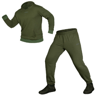 Спортивний костюм Basic Hood Олива (7383), XL - Інтернет-магазин спільних покупок ToGether