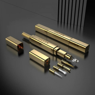 Тіклер-ручка з 5 насадками Lockink, металева, золота - Інтернет-магазин спільних покупок ToGether