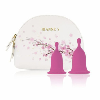 Менструальні чаші Rianne S Femcare Cherry Cup 2шт, в косметичці, рожев - Інтернет-магазин спільних покупок ToGether