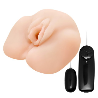Мастурбатор реалістичний Baile Ultra Realistic Vagina, у вигляді вагіни, з вібрацією, бежевий, 15 х 14 см - Інтернет-магазин спільних покупок ToGether