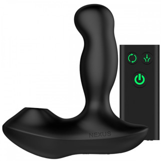 Масажер простати з вібрацією та вакуумною стимуляцією Revo Air Nexus, силіконовий, чорний, 14 х 3.4 - Інтернет-магазин спільних покупок ToGether