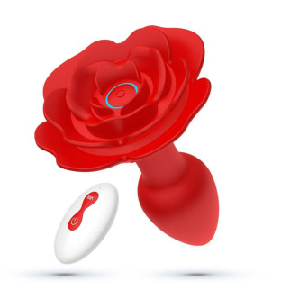 Анальна пробка троянда з вібрацією та ротацією Crushious Giulietta Rotating з дистанційним пультом - Інтернет-магазин спільних покупок ToGether
