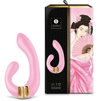 Вагінально-кліторальний вібратор Shunga Miyo нереалістичний, рожевий, 18.5 х 3.7 см - Інтернет-магазин спільних покупок ToGether