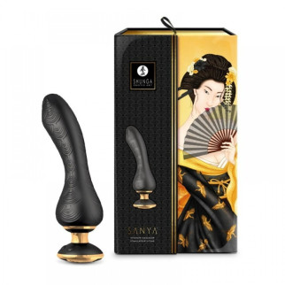 Вібратор Shunga Sanya з ручкою на підсвічуванні, чорний, 18.5 см х 3.8 см - Інтернет-магазин спільних покупок ToGether