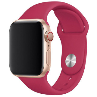 Силіконовий ремінець для Apple watch 42mm/44mm/45mm/49mm Малиновий / Pomegranate - Інтернет-магазин спільних покупок ToGether