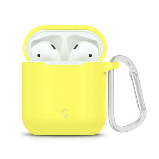 Силіконовий футляр з карабіном для навушників AirPods Жовтий / Bright Yellow - Інтернет-магазин спільних покупок ToGether