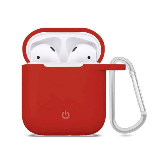 Силіконовий футляр з карабіном для навушників AirPods Червоний / Red - Інтернет-магазин спільних покупок ToGether