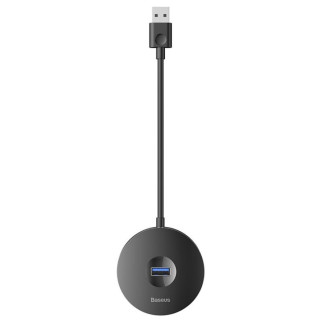 Перехідник HUB Baseus Round Box USB to USB 3.0 + 3USB 2.0 (CAHUB-F) Чорний - Інтернет-магазин спільних покупок ToGether