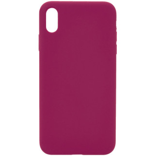 Чохол Silicone Case Full Protective (AA) для Apple iPhone X (5.8") / XS (5.8") Червоний / Rose Red - Інтернет-магазин спільних покупок ToGether