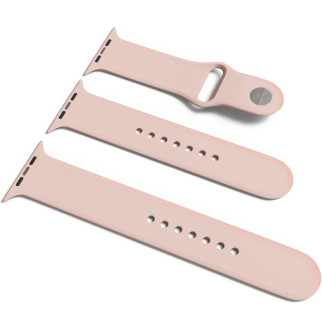 Силіконовий ремінець для Apple Watch Sport Band 38 / 40 / 41 (S/M & M/L) 3pcs Рожевий / Pink Sand - Інтернет-магазин спільних покупок ToGether