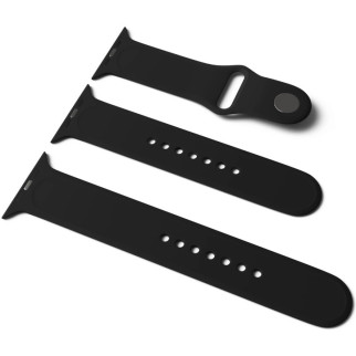 Силіконовий ремінець для Apple Watch Sport Band 38 / 40 / 41 (S/M & M/L) 3pcs Чорний / Black - Інтернет-магазин спільних покупок ToGether