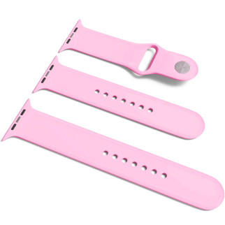 Силіконовий ремінець для Apple Watch Sport Band 38 / 40 / 41 (S/M & M/L) 3pcs Рожевий / Light pink - Інтернет-магазин спільних покупок ToGether