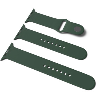 Силіконовий ремінець для Apple Watch Sport Band 38 / 40 / 41 (S/M & M/L) 3pcs Зелений / Army green - Інтернет-магазин спільних покупок ToGether