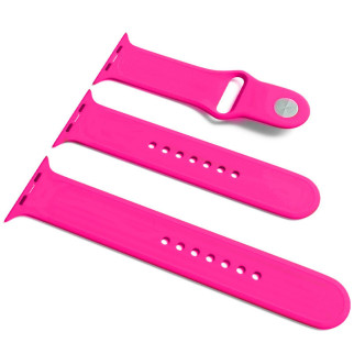 Силіконовий ремінець для Apple Watch Sport Band 38 / 40 / 41 (S/M & M/L) 3pcs Рожевий / Barbie pink - Інтернет-магазин спільних покупок ToGether
