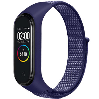 Ремінець Nylon для Xiaomi Mi Band 3/4/5/6/7 Темно-синій - Інтернет-магазин спільних покупок ToGether