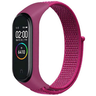 Ремінець Nylon для Xiaomi Mi Band 3/4/5/6/7 Малиновий - Інтернет-магазин спільних покупок ToGether