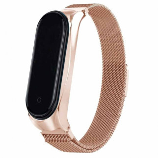 Ремінець Milanese Loop Design для Xiaomi Mi Band 3/4 Champagne gold - Інтернет-магазин спільних покупок ToGether