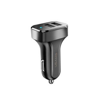 АЗП USAMS US-CC087 C13 2.1A Dual USB Car Charger Чорний - Інтернет-магазин спільних покупок ToGether