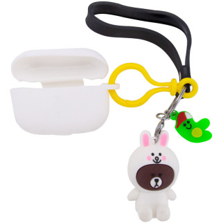 Силіконовий футляр Cute Charm для навушників AirPods Pro Ведмідь в костюме / Білий - Інтернет-магазин спільних покупок ToGether
