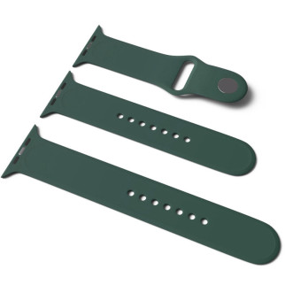 Силіконовий ремінець для Apple Watch Sport Band 42 / 44 / 45 / 49 (S/M & M/L) 3pcs Зелений / Pine green - Інтернет-магазин спільних покупок ToGether