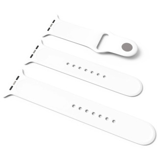 Силіконовий ремінець для Apple Watch Sport Band 42 / 44 / 45 / 49 (S/M & M/L) 3pcs Білий / White - Інтернет-магазин спільних покупок ToGether