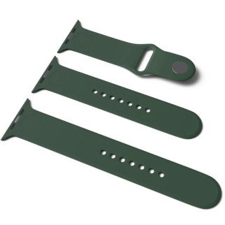 Силіконовий ремінець для Apple Watch Sport Band 42 / 44 / 45 / 49 (S/M & M/L) 3pcs Зелений / Army green - Інтернет-магазин спільних покупок ToGether