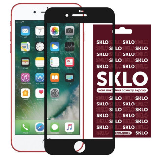 Захисне скло SKLO 3D для Apple iPhone 7 / 8 / SE (2020) (4.7") Чорний - Інтернет-магазин спільних покупок ToGether