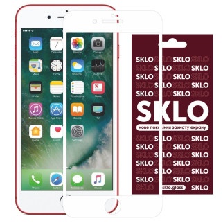 Захисне скло SKLO 3D для Apple iPhone 7 plus / 8 plus (5.5") Білий - Інтернет-магазин спільних покупок ToGether